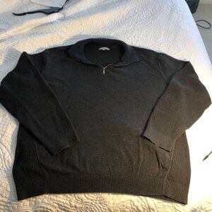 Calvin Klein Jeans Mens Sweater 3XL Navy Blue 1/4 zip 100% Cotton